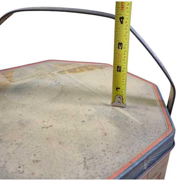 RARE Loose-Wiles Tin 1939 New York Worlds Fair Tin w Handle Vintage Collectible - Picture 15 of 16